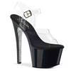 Pleaser - SKY308CRS Sandale à bride à la cheville, Pole dance chaussures - Chaussures de pole dance - Noir/Couleur argent Product image